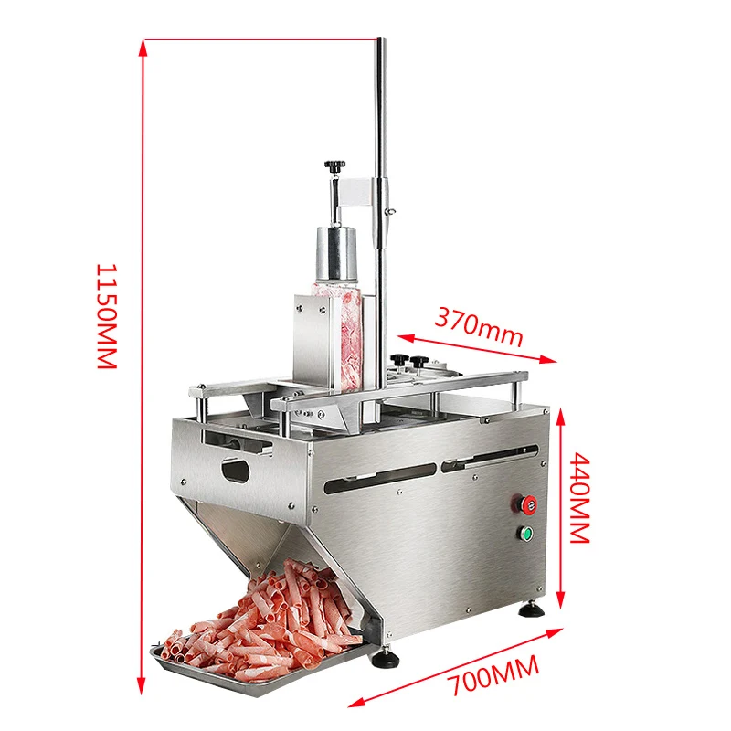 

PBOBP Commercial Meat Slicer Machine Electric Frozen Meat Slicer Mutton Roll Beef Cutter Lamb Rolls Cutting Machine