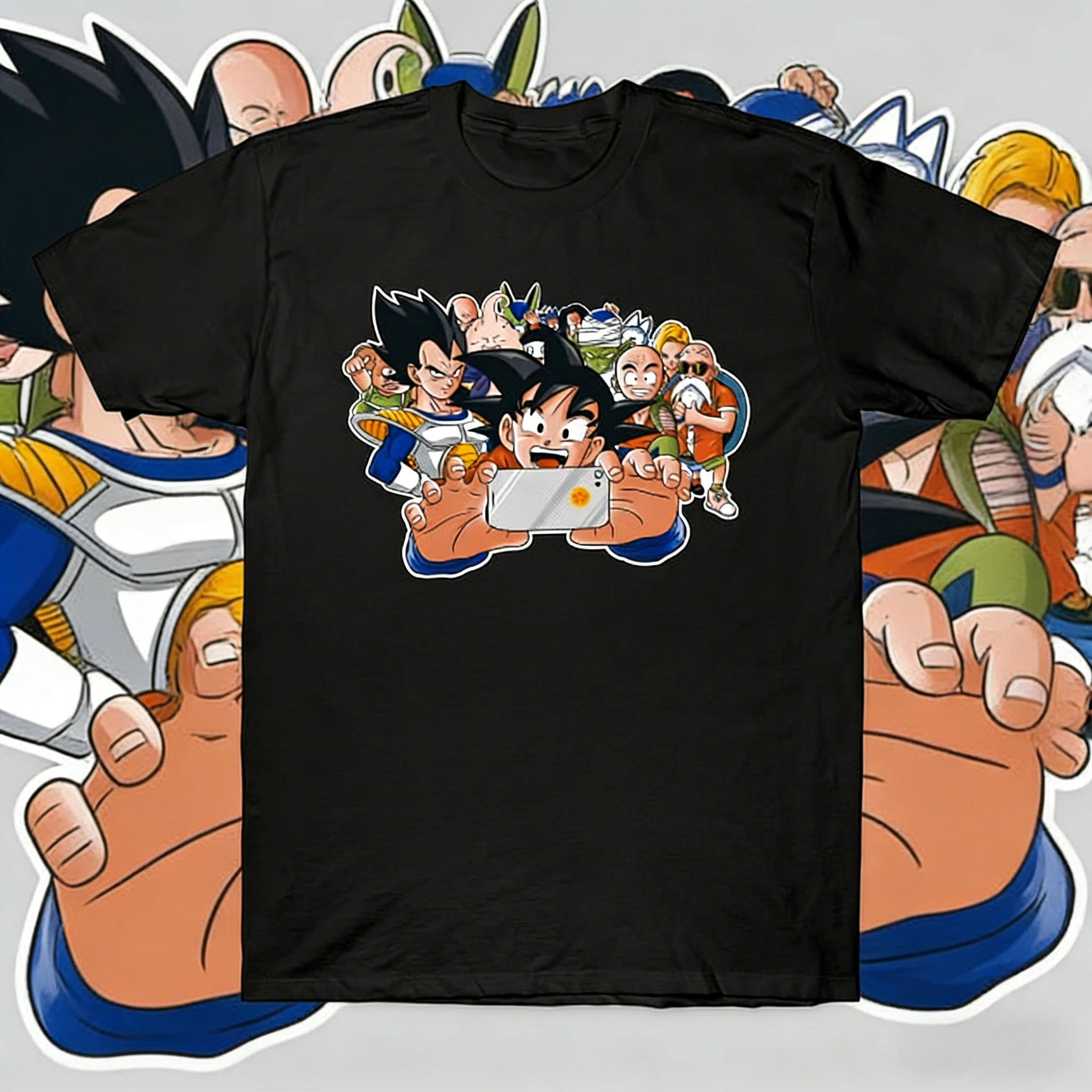 

2026New Summer Dragon Ball 40th Anniversary Krillin 100% Cotton Anime Printed T-shirt Extra Size Casual Streetwear Unisex Y2k