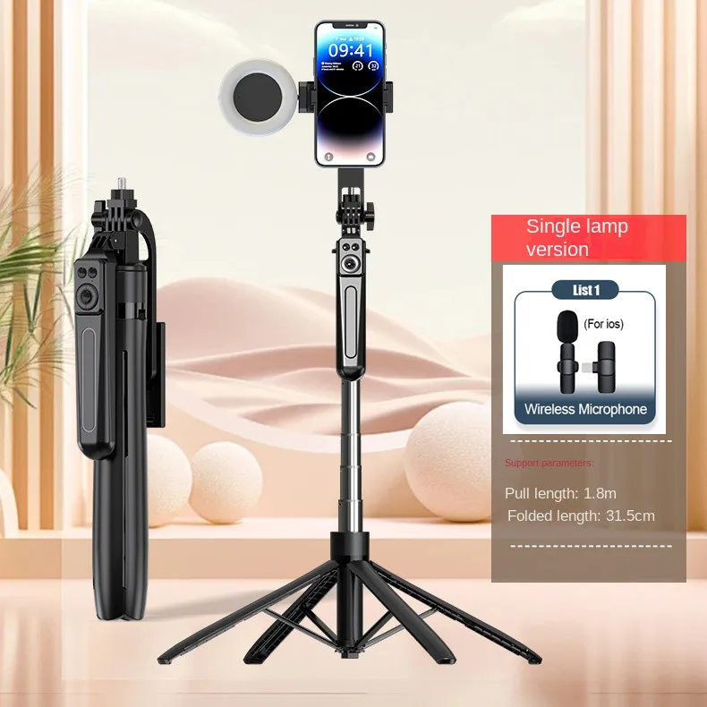 FANGTUOSI Neue 180 cm kabellose Selfie-Stick-Halterungen mit Telefonhalter, Stativ für Smartphone, Kameraständer mit Bluetooth-Auslöser 7