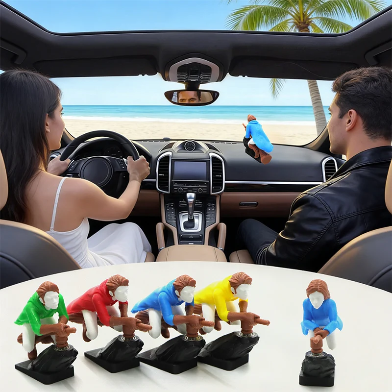 Hot Retatable Wizard Car Interior Funny Ornament Rare Car Accessories Figurines Home Room Desktop Decorations For Consuming Time