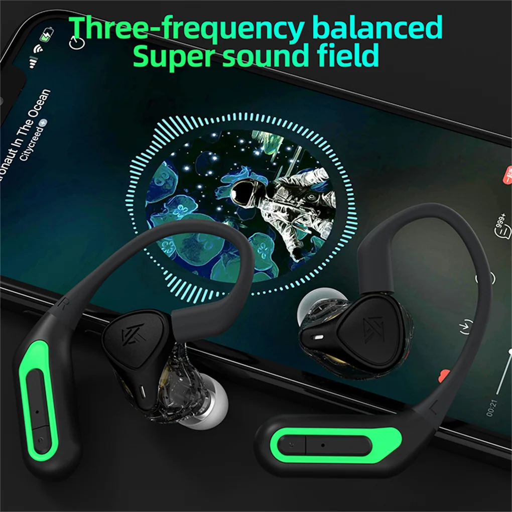 KZ AZ10 Earphone Bluetooth-compatible 0 75mm 50mAh 800mAh Stereo Ear Hook Headphone Indoor Games Headset Equipment