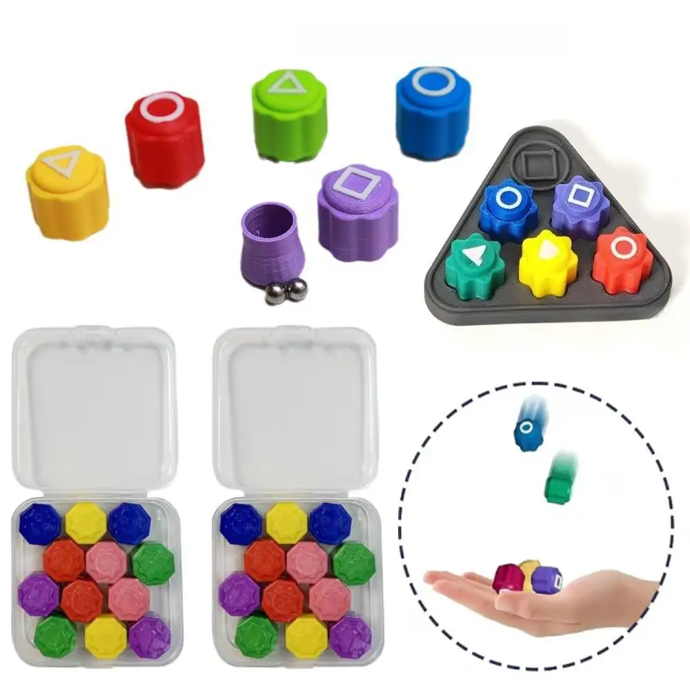 3D Korean Traditional Play Game Gonggi Jack Stone Pebbles Set Round Case Play Party Game Desktop Gonggi Game 5pcs Toys Sets