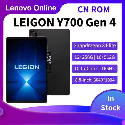 CN Lenovo Legion Y700 Tablet Gen 4 Snapdragon 8 Elite 165Hz LCD Screen 7600mAh Battery Android WiFi 8.8inch 3040*1904P 12G/16G