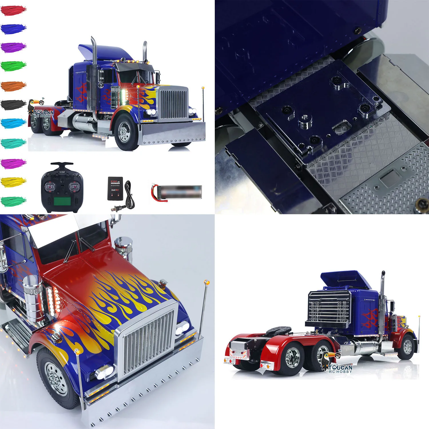 

RTR 1/14 RC Трактор Грузовик 56344 Индивидуальный 6x4 DIY TAMIYA ST8 Радиоуправление Грузовик Автомобиль Звуковой Свет Дымовой блок Подвеска шасси