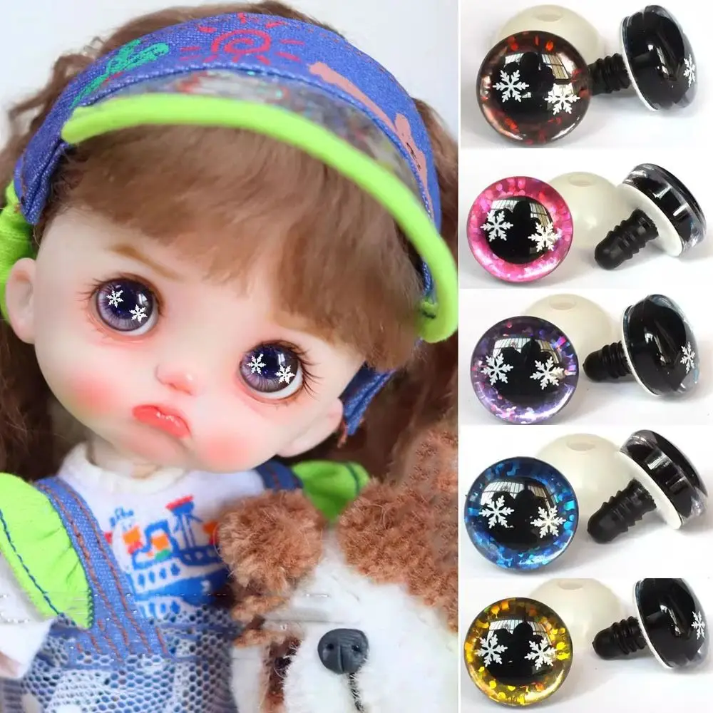 1 Pair 10 Colors Snow Style Plastic Safety Glitter Crystal Flash Eyes Crafts Bear Animal Dolls Puppet Accessories Stuffed Parts