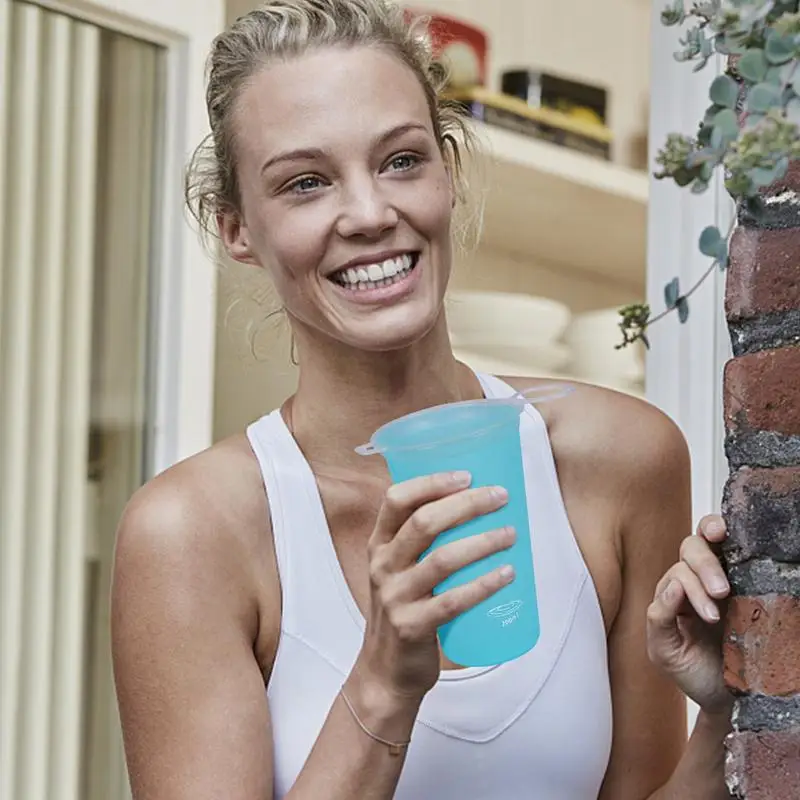 

Бутылка для воды для бега, портативная мягкая складная чашка для напитков с большим ртом, 200 мл, многоразовая уличная чашка для питья для бега, альпинизма