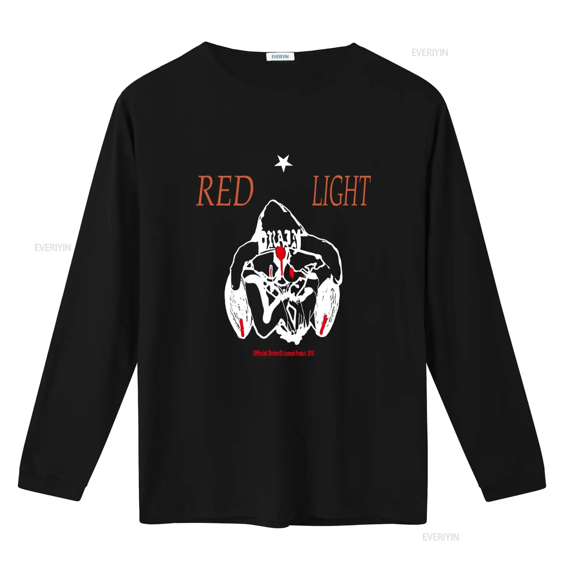 Thiqqq BLADEE DRAIN GANG Red Light T shirt for Streetwear Hip Hop Style vintage Washed Soft Comfortable designer clothes Unisex