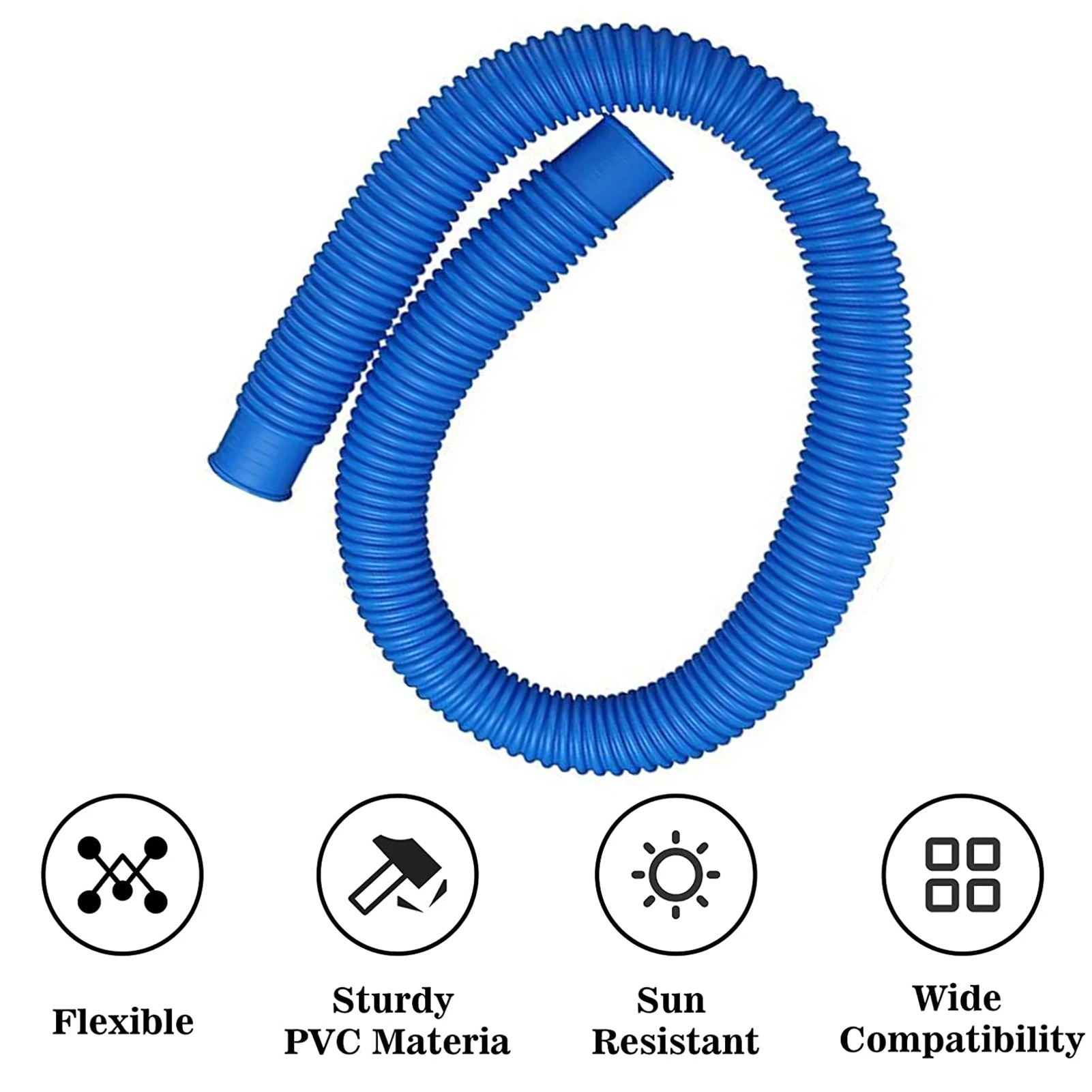 Pool Hoses For Above Ground Pools 1.25 X 41 Inch Pool Pump Hose Replacement Tubes Compatible With Filter Pump 603/607/635/637