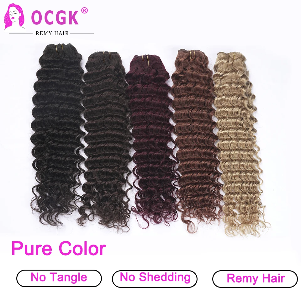 Onda profunda trama de cabelo humano natural extensões de cabelo real feixes de cabelo humano onda de trama feixes de cabelo europeu remy uma peça 100g