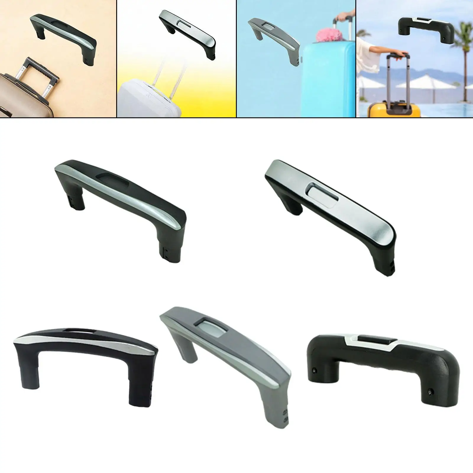 Luggage Replacement Handle Pulls Easy to Install Repair for Telescopic Handle Comfortable Suitcase Pull Handle Grip Handle Strap