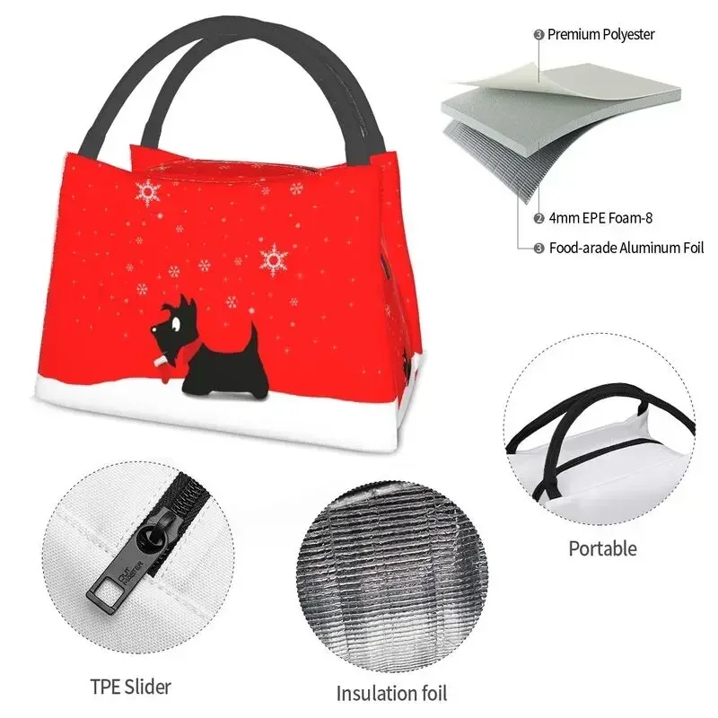 

Women Scottish Terrier Thermal Cooler Food Insulated Lunch Bag Office Work Pinic Container