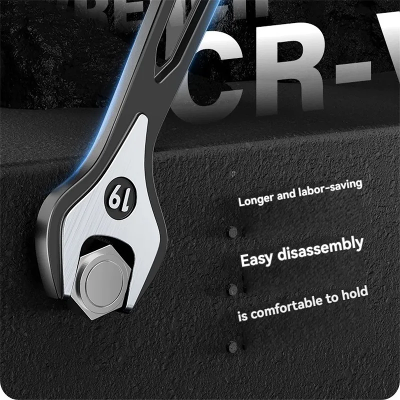 Combination set ring ratchet wrench swing fast ratchet opening and ring end wrench maintenance tool chrome vanadium steel manual