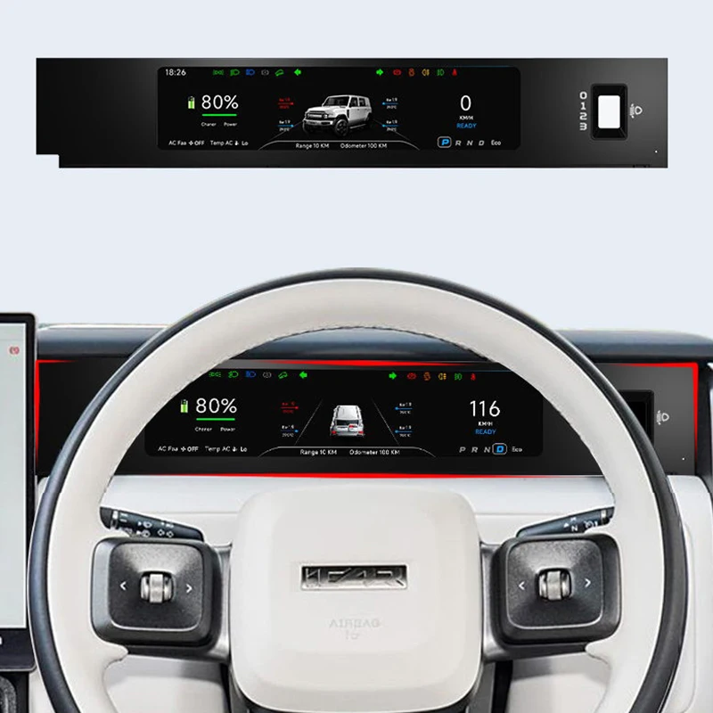 RHD LCD Instrument Screen Digital Dashboard For Chery ICAR V23 Tire Pressure Display Door Opening Car Interior Accessories