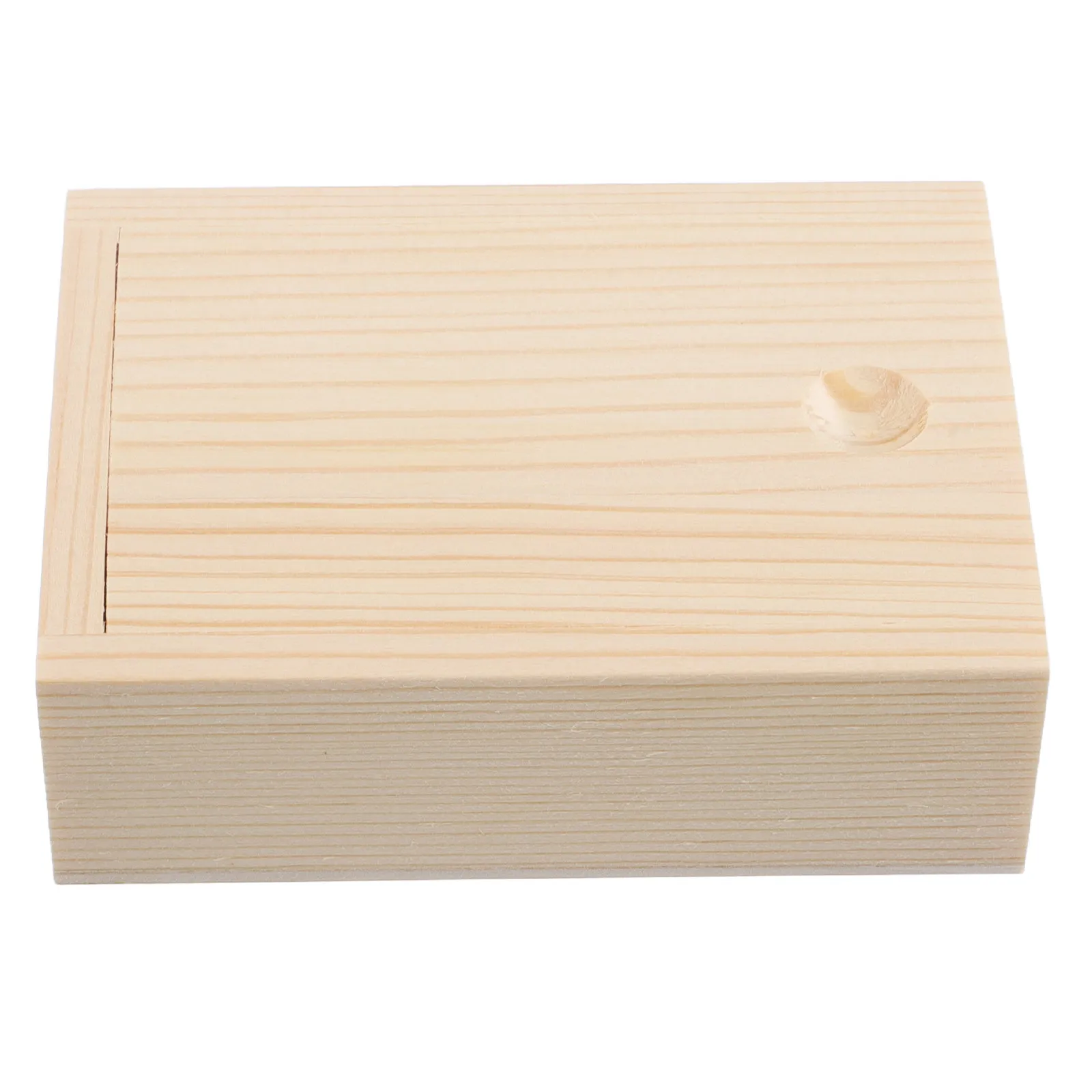 

Wooden Box Slide Lid Small Storage Box Natural Wood Jewelry Organizer Multi Functional Card Holder Travel Home Decor Case