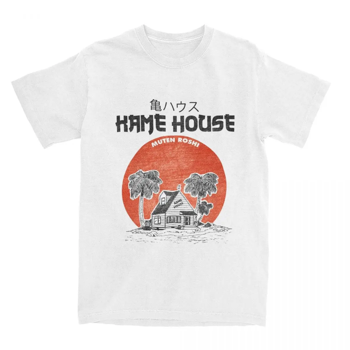 Men Women's DBZ Kame House Turtle Island Cartoon Anime T Shirt Stuff Crazy Pure Cotton animation T Shirt Tops Christmas Gift