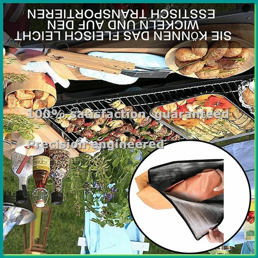 

2 шт. водонепроницаемые термосумки для кемпинга и барбекю, складные изолированные сумки для еды, сумки для хранения продуктов ABLA