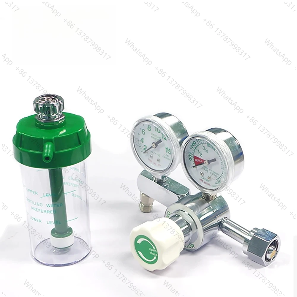 Medical Oxygen Regulator CGA540 with Flowmeter Gauge High Pressure For for Oxygen Cylinder 4000psi