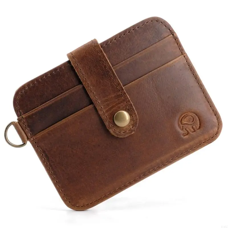 

D46C Card Holder Wallet Business Credit Cards Money Case Leather Coin Purse for Women Men