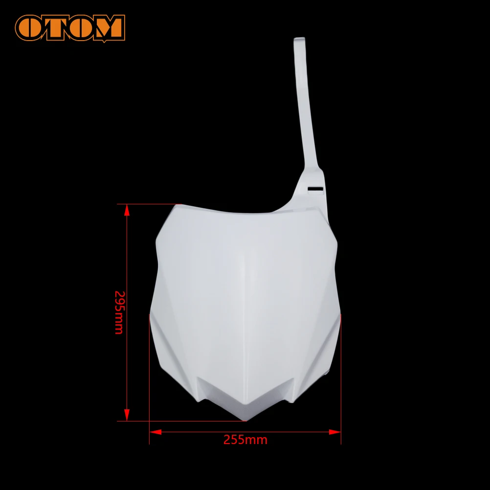 OTOM Motorcycle Front Number Plate White For KAWASAKI KX250F KX450F Motocross Enduro Plastics Fender Registration Plate Holder view 2