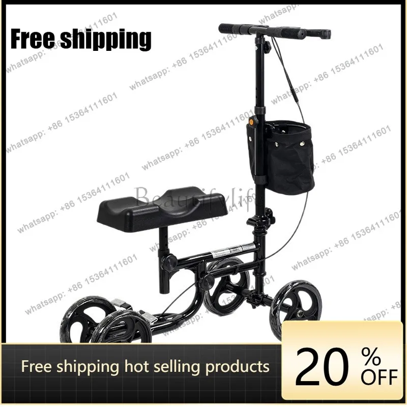 YJ Knee Scooter Single Leg Mobility Walker For Fracture Leg Injury Disabled