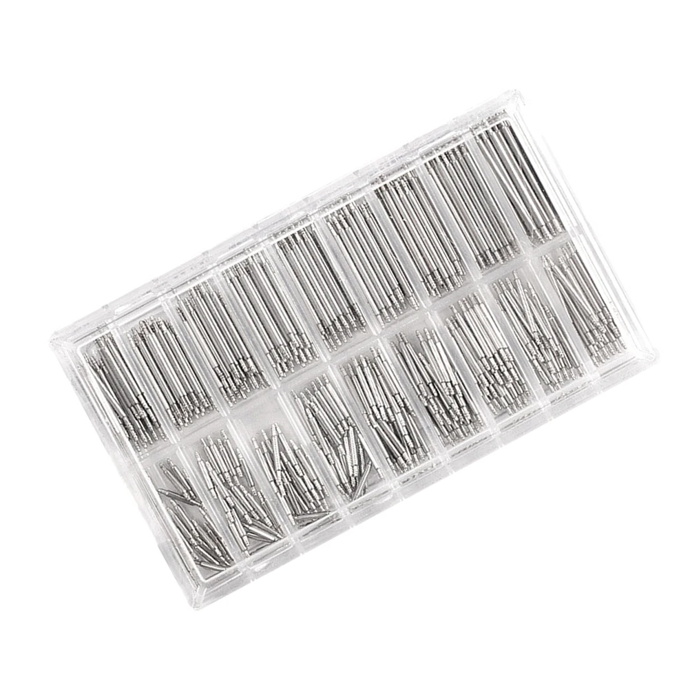 

360pcs Watch Repair Tool Spring Bar Link Pins Stainless Steel Band Connectors for Metal Straps Easy Storage Portable Box