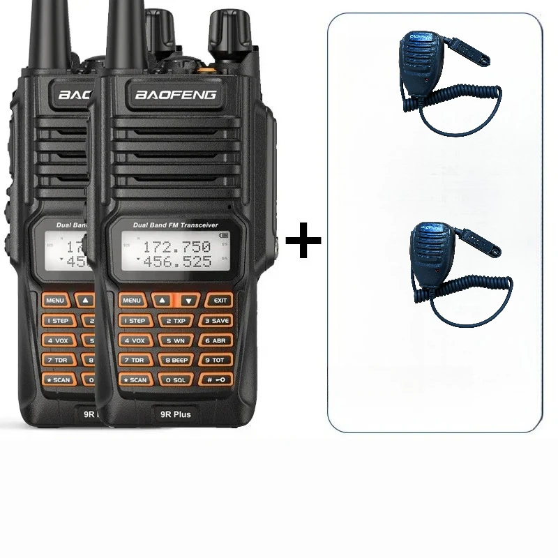 2PCS Walkie Talkies Waterproof Baofeng UV-9R PLUS 10W Portable CB Ham Radio Transceiver VHF UHF  2 Way Radio uv9r plus Hunt 10KM
