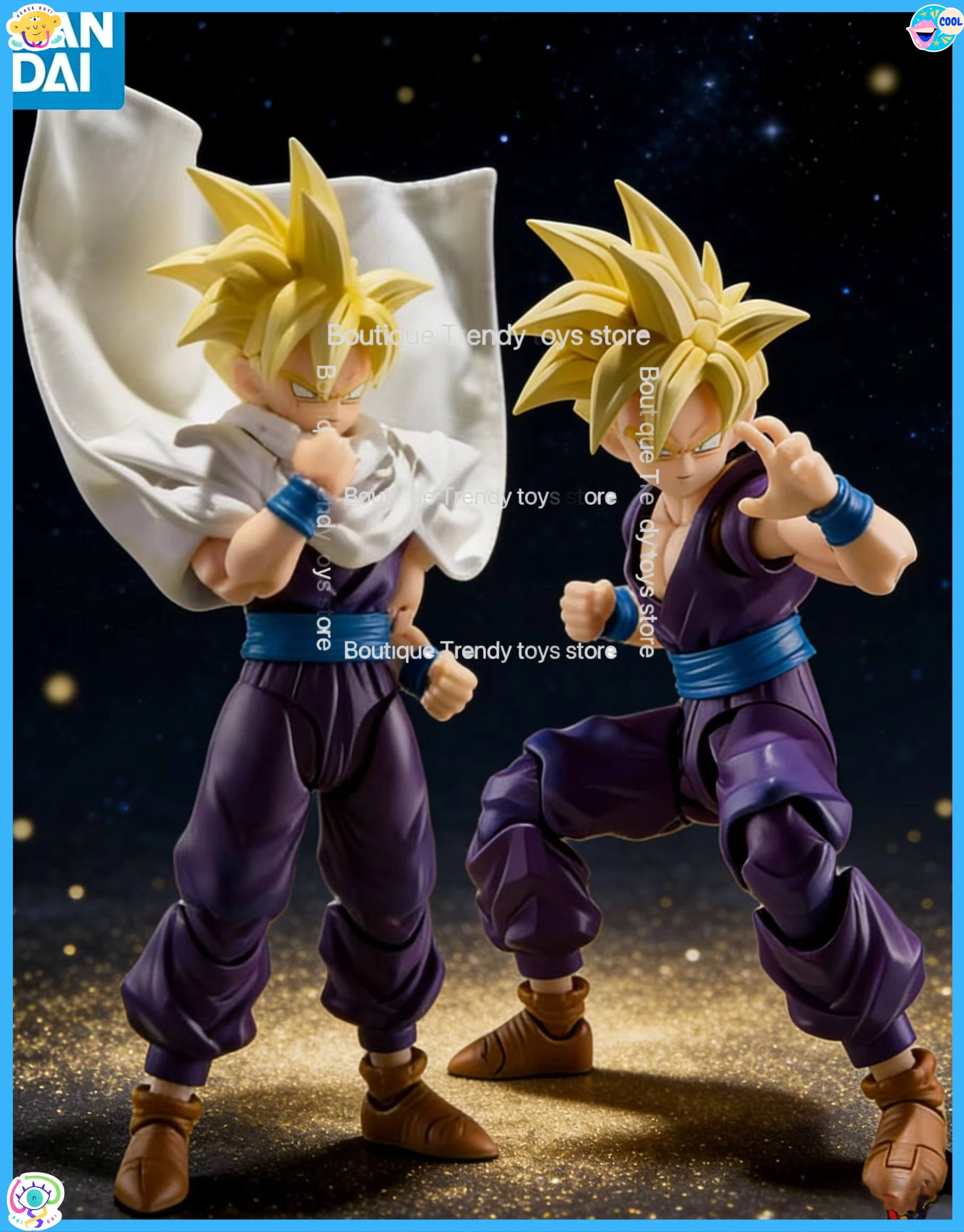 

In Stock BANDAI Original Box S.H.Figuarts DRAGON BALL SUPER SAIYAN SON GOHAN SHF Action Figure Model Toy Gift for Kids