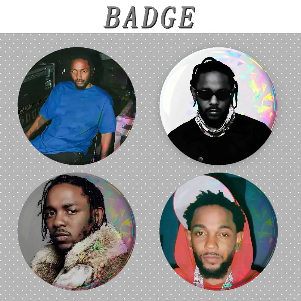 K-Kendrick Rapper L-Lamar Badges Tinplate Soft Button Pin Brooch Metal Badge Custom Jewelry Accessories Hat Bag Lapel
