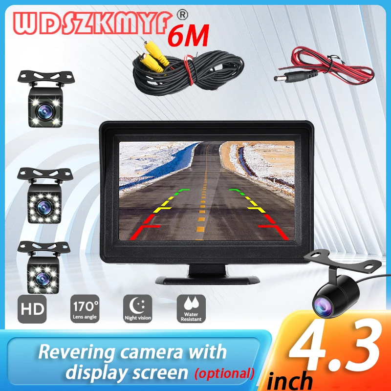 

Rear View 4.3Inch Camera Monitor Screen Reversing Camera for Car Parking Parking System Camera for Vehicle Easy Installation