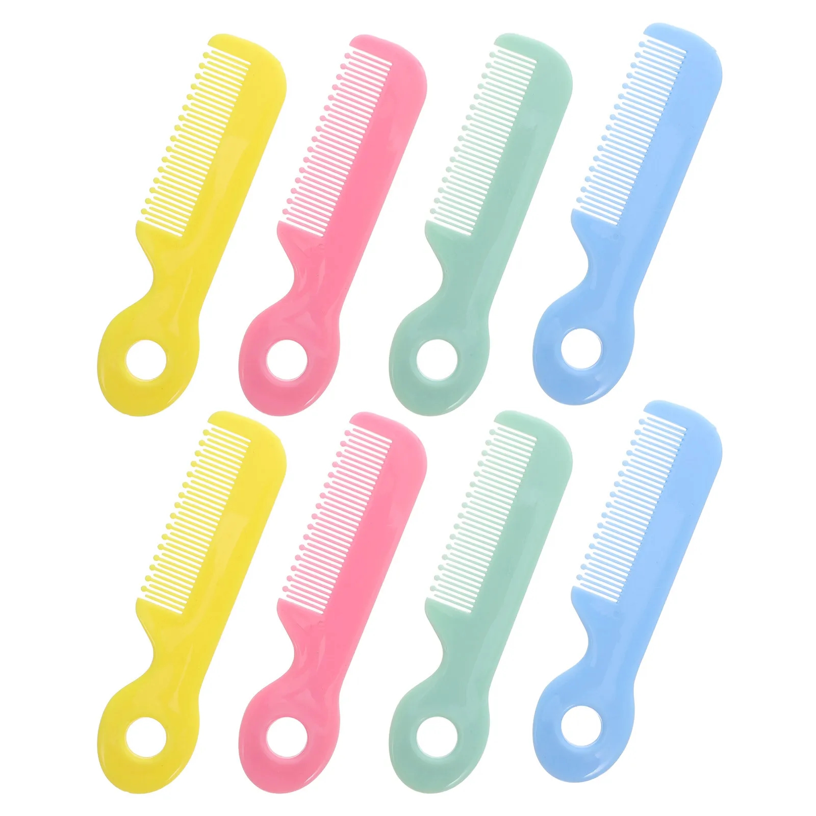 

8Pcs Baby Hair Comb Newborn Round Tooth Detangler Brush Infant Toddler Grooming Care Sensitive Scalp Hairbrush Kit