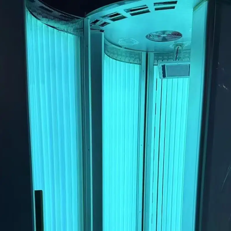SLyric Best selling professional hydrotherapy capsule vertical sunbath cabin tanning machine whole body tanningbed spray sunbath
