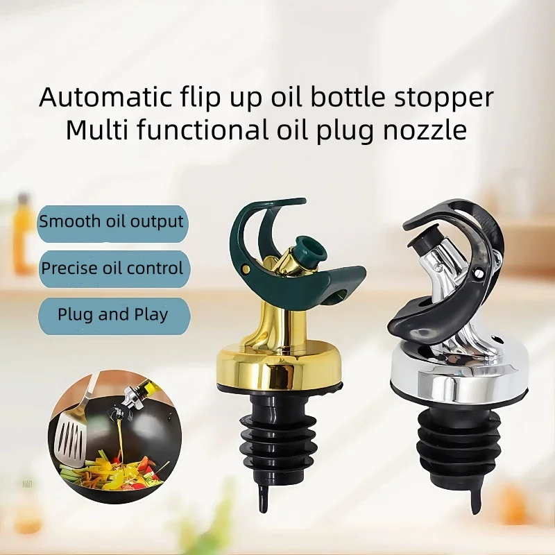 

Oil Bottle Stopper Cap Seal Oil Bottle Nozzle Bottle Dispenser Sprayer Gravity Sensing Wine Pourer Sauce Nozzle Kitchen Tool