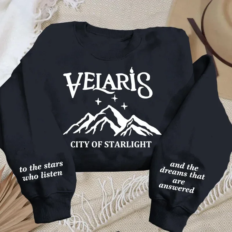 Velaris City of Starlight Printed Sweatshirt Women The Night Court Graphic Sweatshirts Acotar SJM City of Starlight Hoodie Sweat