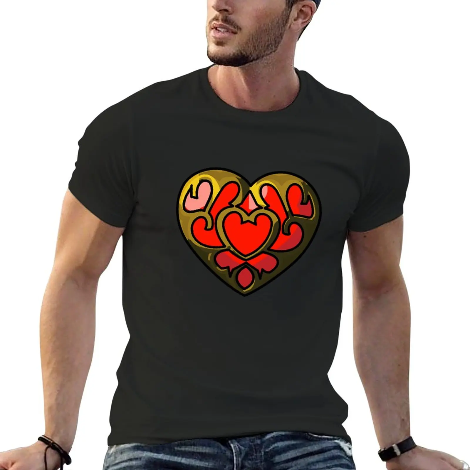 New Heart Container T-Shirt customized t shirts blank t shirts Men's clothing