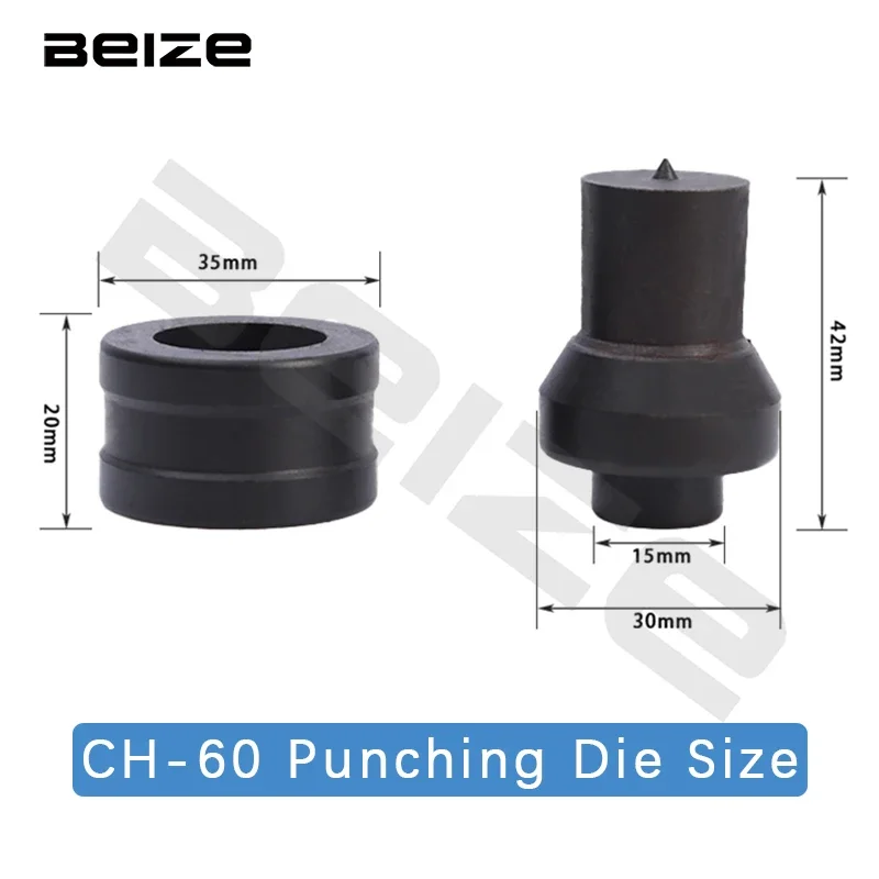 7 Psc Hydraulic Punching Round Die CH-60 Round Hole Die Manual Hydraulic Hole Puncher Die