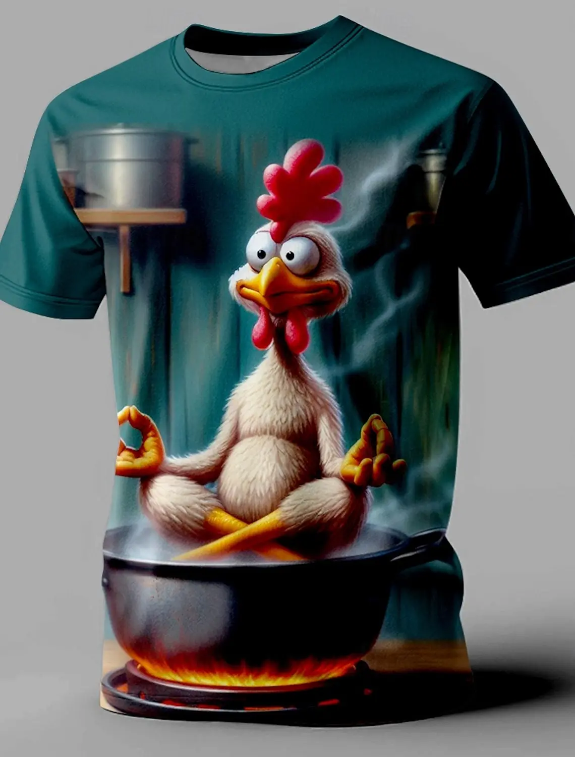 

Забавная ретро повседневная мужская футболка с принтом животных, уличная повседневная футболка с короткими рукавами и круглым вырезом, весенне-летняя одежда