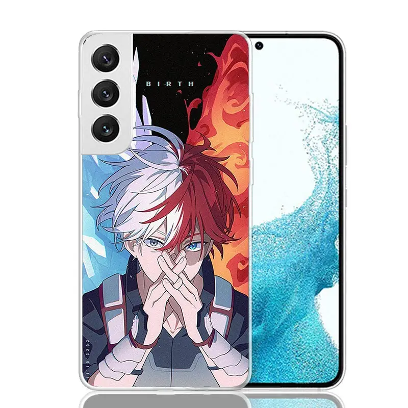 My Hero MHA Todoroki Shoto Phone Case For Samsung Galaxy S24 S23 S22 S21 S20 Ultra S20 FE S10 Plus S9 S8 + Fundas Cover Coque