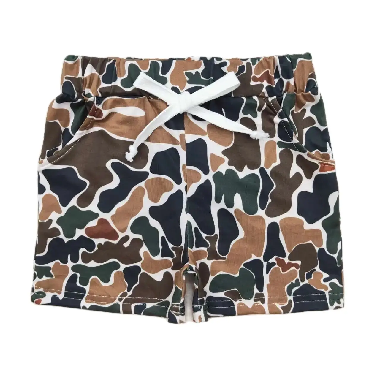 SS0359 Stylish And Good Looking Girls  Shorts Brown Camouflage Beige Print With  Children Clothes