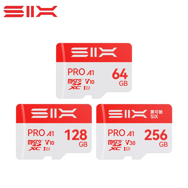 Saikechi (SIX) 256GB MicroSD TF High Speed Memory Card U3 A1 V30 150MB/s ReadSpeed for Dash Cam and Security Surveillance Camera