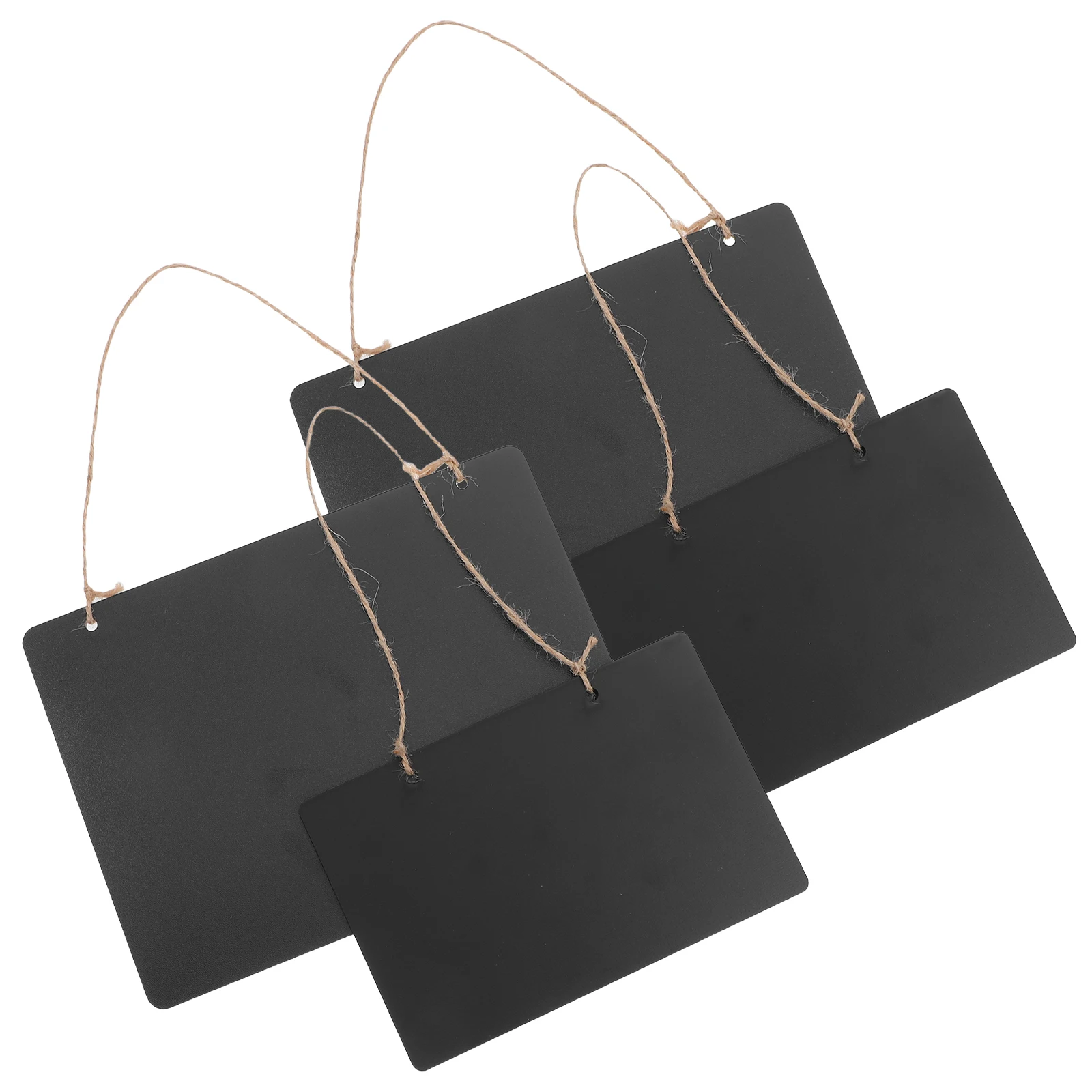 4 Pcs Hanging Blackboard Double Sided Message Sign Pet Home Party Chalkboard Signs Wood Erasable
