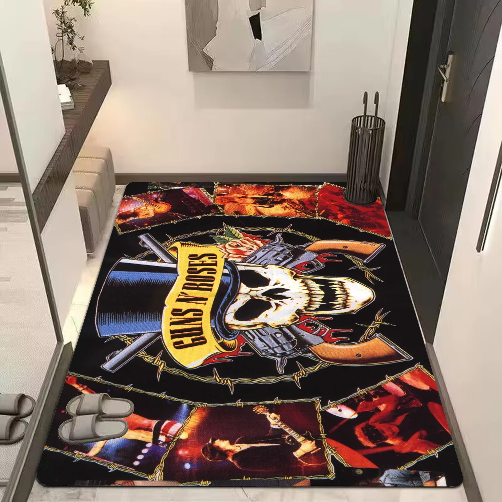 Rock Band Guns N Roses Room Mats antiscivolo assorbe l\'acqua cuscino a striscia lunga tappetino Bedroon tappeti per la casa