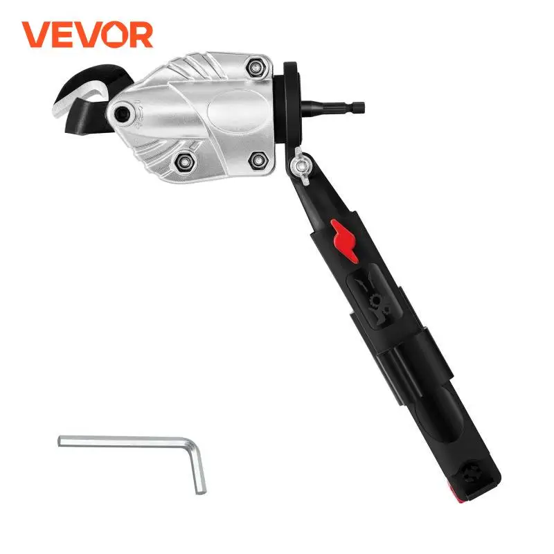 VEVOR Metal Cutter Drill Attachment Metal Shears Attachment with 360 Degree Pivoting Head for Cutting Max 21 GA