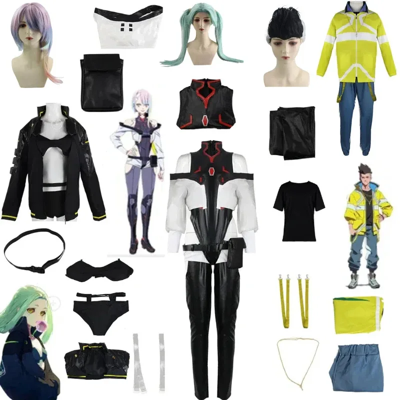 أزياء أنيمي Cyberpunk ذات الطابع الجانبي حافة ووكر ديفيد لوسي ريبيكا 2077 أزياء سايبرمان التأثيرية