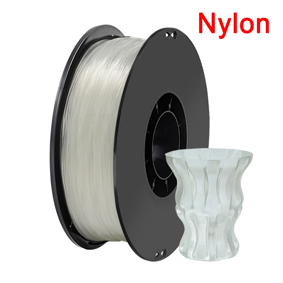 1.75mm Nylon White 3D Printer Filament High Tensile Strength 250g 500g 1kg Nylon Black Filament Flexibility 3D Printing Material