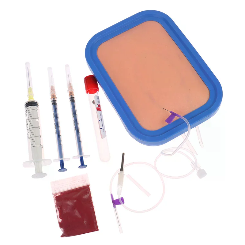 Human Skin Venipuncture Iv Injection Training Silicone Pad Model Venous Blood Drawing Practice Moudel Set