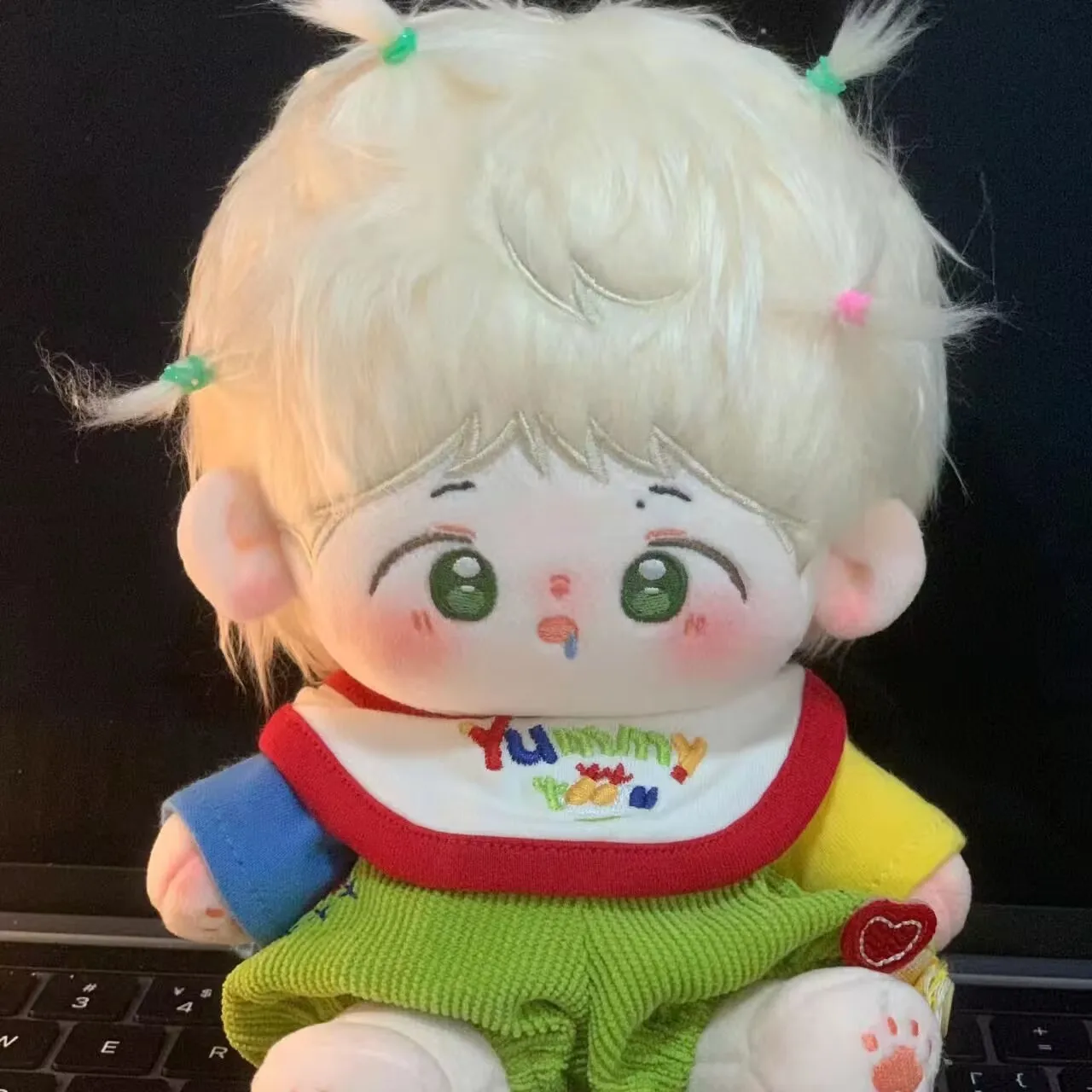 Wang Yibo, a 40CM cotton doll with detachable ears, is a naked doll without clothes The attributes of the white peony