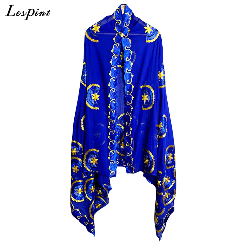 African Scarf Hijabs For Women Muslim Ramadan Pray Scarves Shawl Cotton Embroider Set Augar Wraps Dubai Islam India Lady Cappa