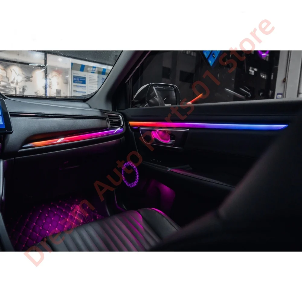 64 color LED Atmosphere lamp For Honda CR-V CRV 2017-2022 Ambient light Car accessories Car interior lighting upgrade Auto parts