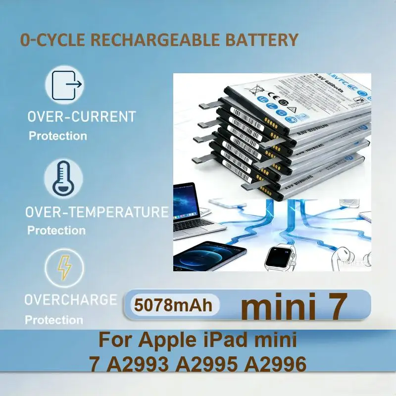 Battery For Apple iPad Pro 11 2020 A2228 A2230 A2231 2rd 2th mini 7 A2993 A2995 A2996 12.9 5th 2021 A2378 A2379 A2462 6th Gen