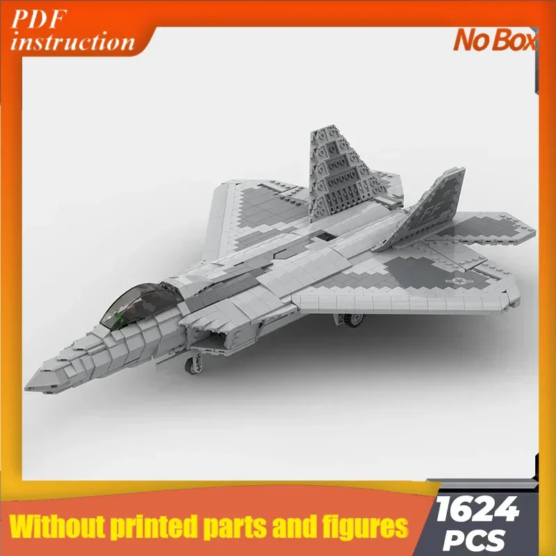 Moc Building Bricks Military Fighter Model 1:35 F-22 Raptor Technology Modular Blocks Gifts  Toys DIY Sets AssemblyChristmas